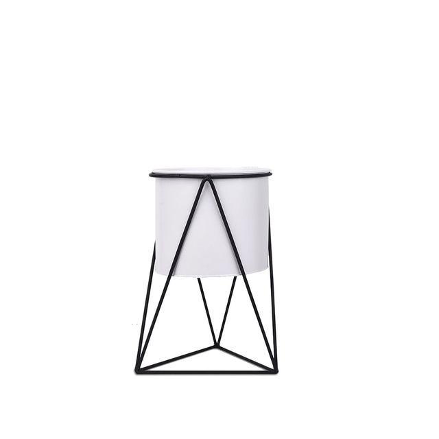 Ceramic Planter with Metal Stand