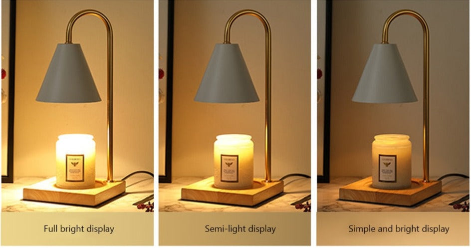 Dimmable Candle Warmer Lamp with Glass Shade