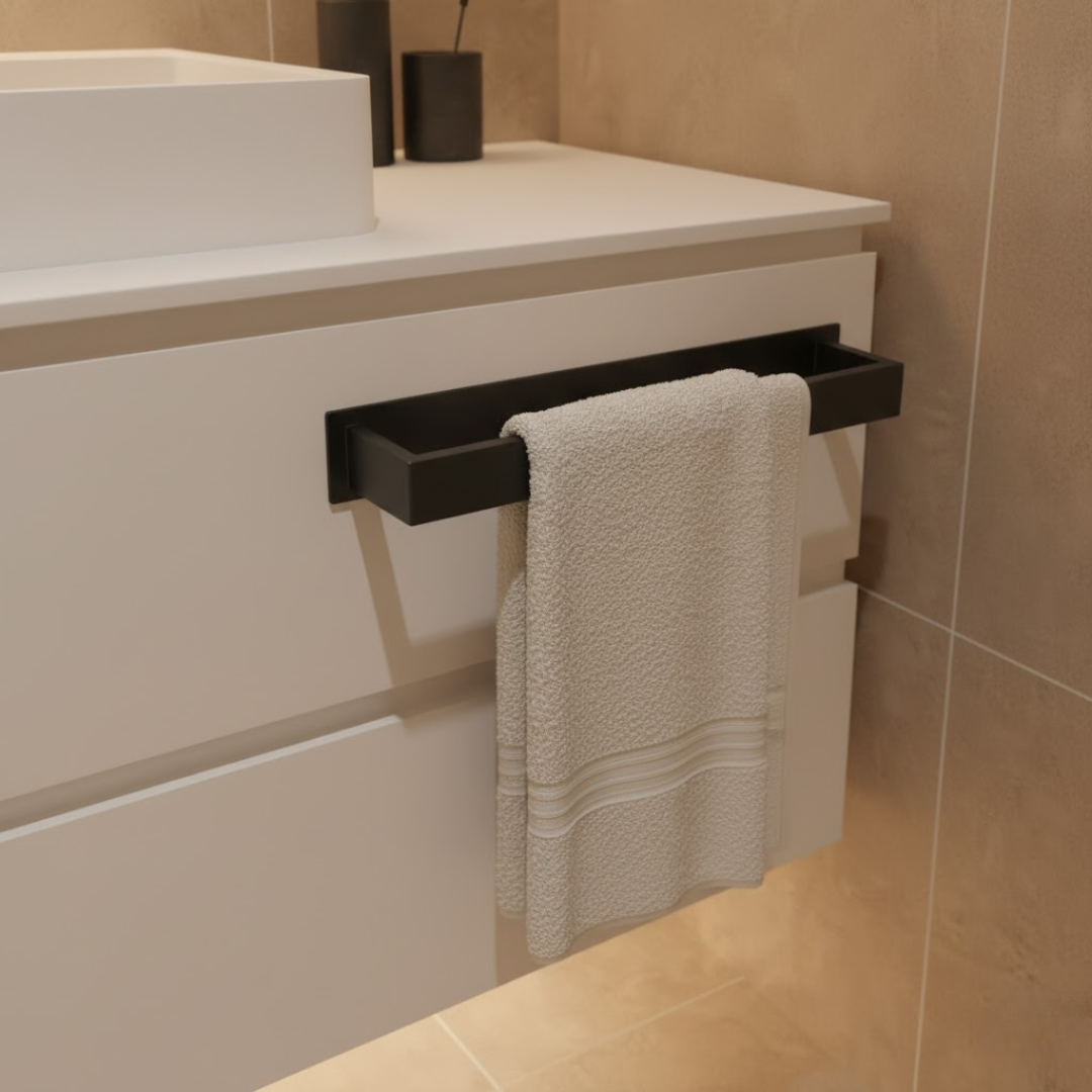 Black Stainless Steel Towel Rack