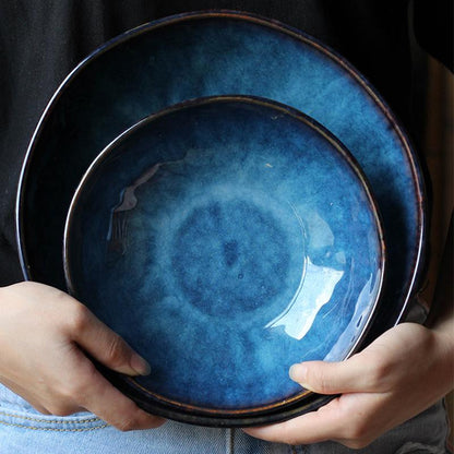 Cat's Eye Natural Agate Stone Serving Bowl