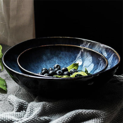 Cat's Eye Natural Agate Stone Serving Bowl