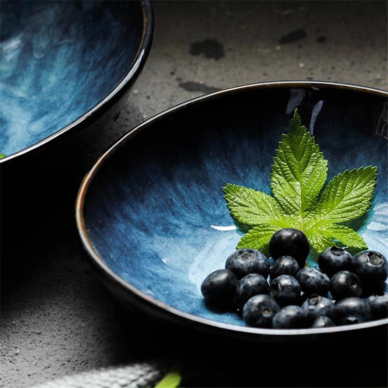 Cat's Eye Natural Agate Stone Serving Bowl