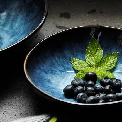 Cat's Eye Natural Agate Stone Serving Bowl