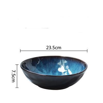 Cat's Eye Natural Agate Stone Serving Bowl