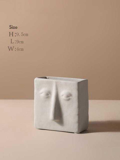Ceramic Face Vase Nordic Design