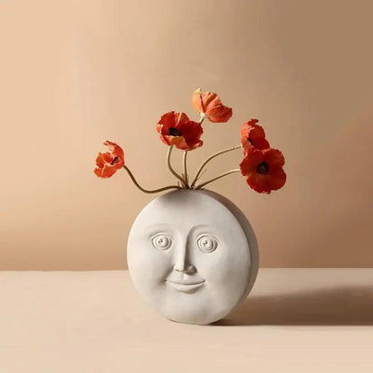 Ceramic Face Vase Nordic Design
