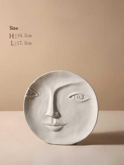Ceramic Face Vase Nordic Design