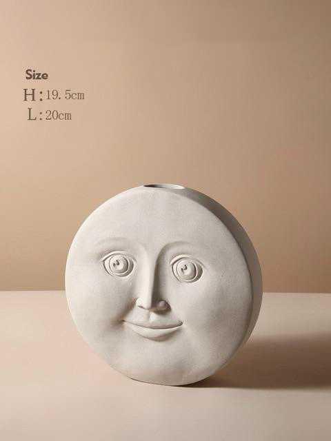 Ceramic Face Vase Nordic Design