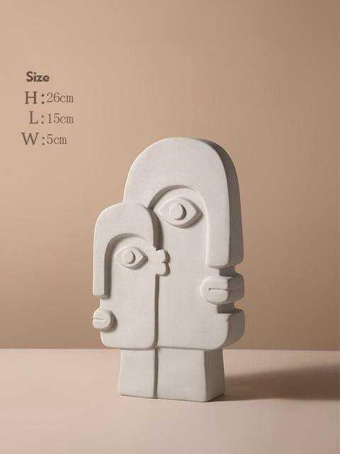 Ceramic Face Vase Nordic Design