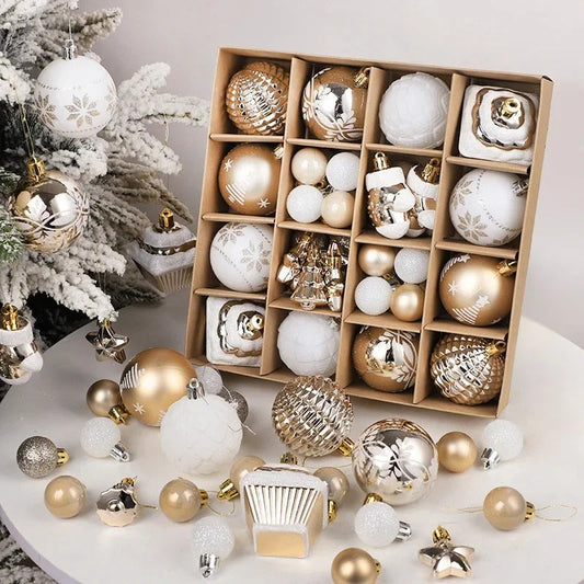 Champagne Gold Christmas Ornament Set