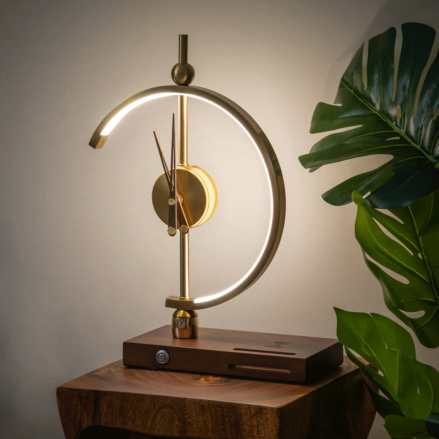 Chronos Wireless Charging Clock Table Lamp