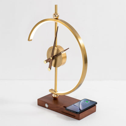 Chronos Wireless Charging Clock Table Lamp
