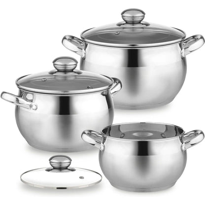 Classic 6-Piece Stainless Steel Induction Cookware Set