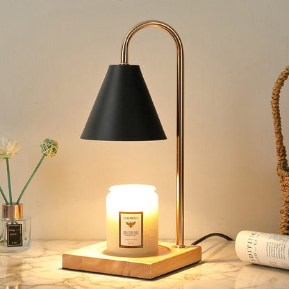 Dimmable Candle Warmer Lamp with Glass Shade
