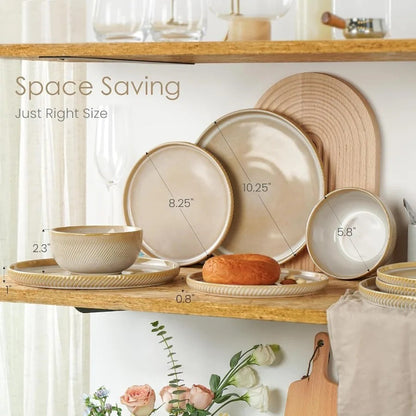 Elegant 12-Piece Stoneware Dinnerware Set for 4
