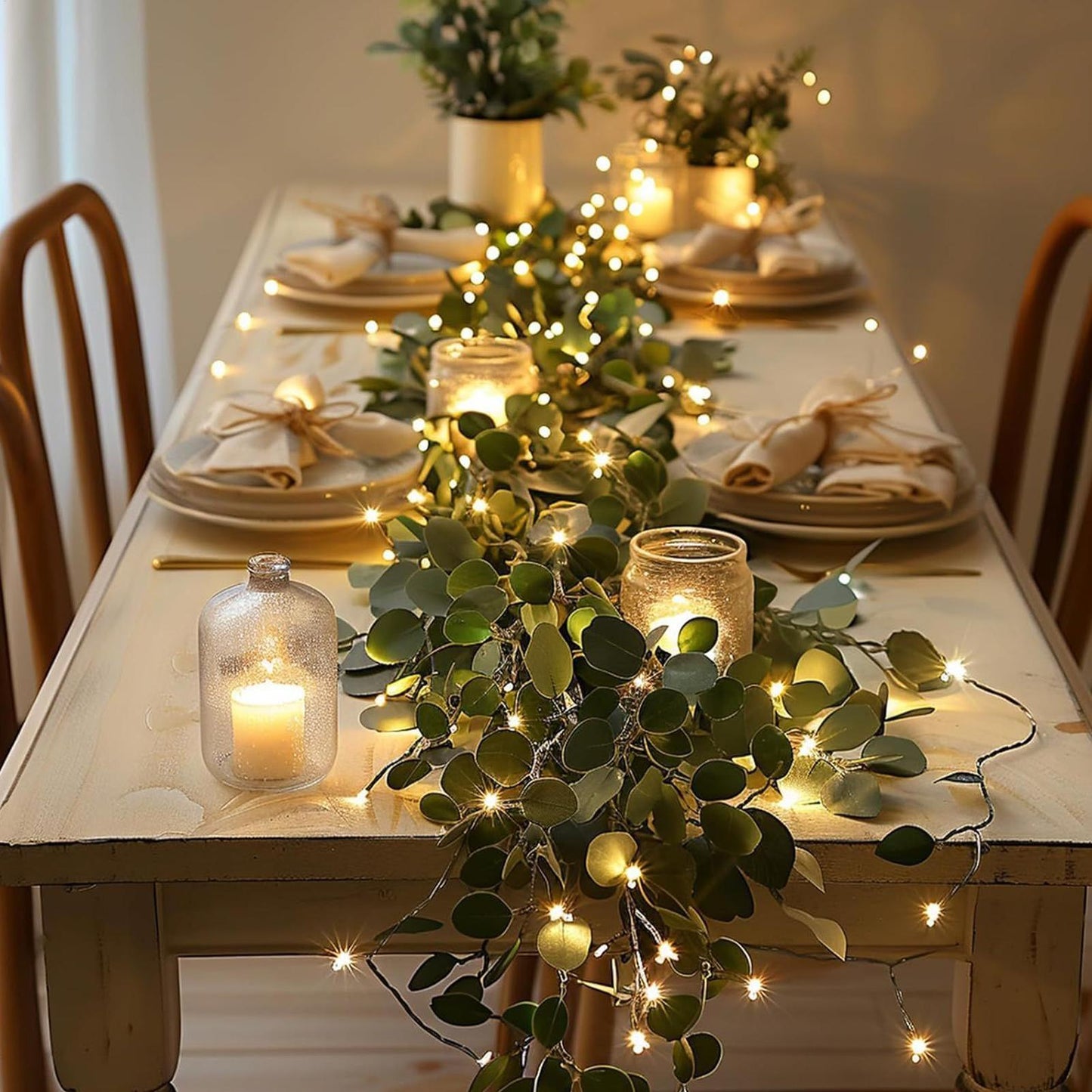 Fairy Light Olive Vine Garland