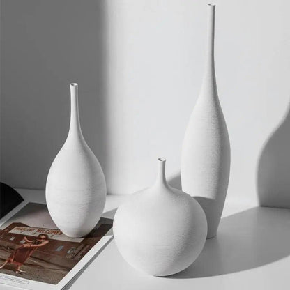 Handmade Minimalist Ceramic Vase White