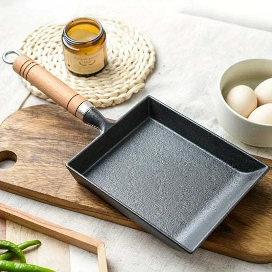 Japanese Cast Iron Egg Pan Square Non-Stick Frying Pan