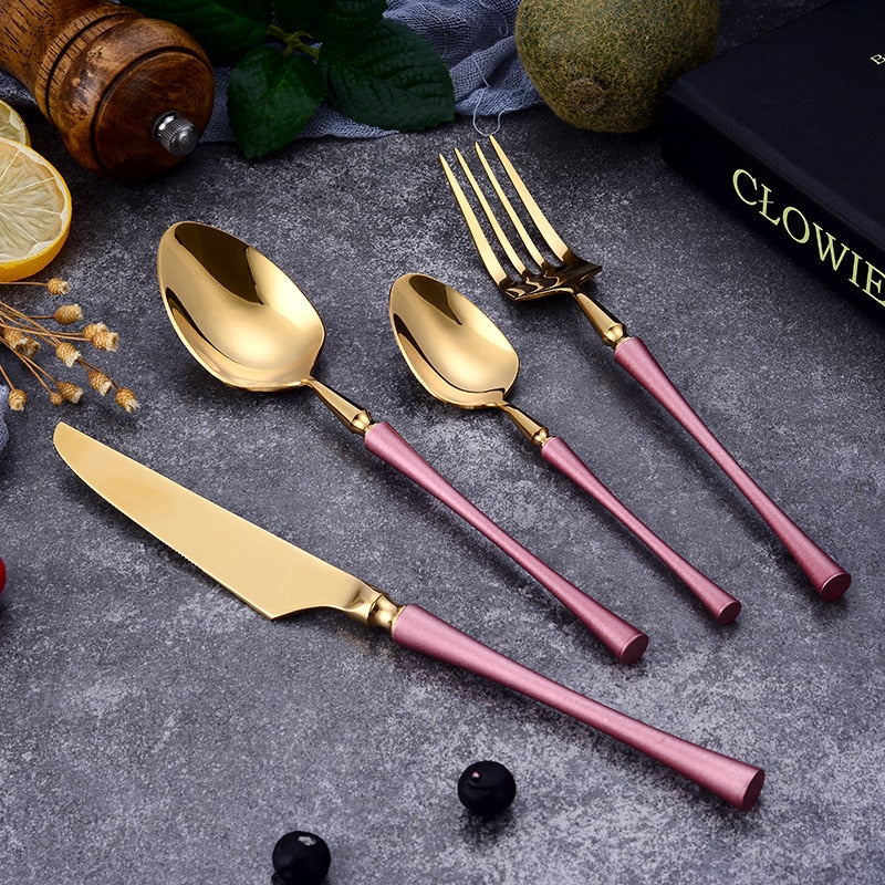 Luxor Brass Cutlery Set