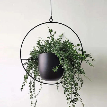 Metal Hanging Planter with Chain