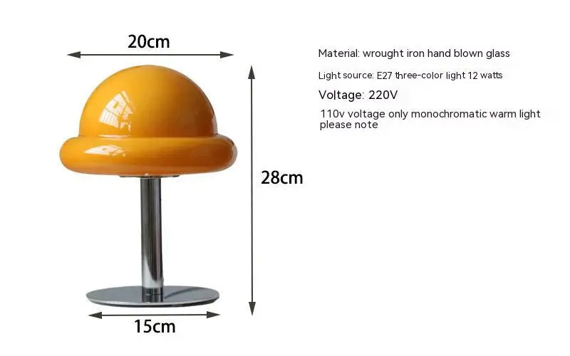 Mushroom Table Lamp Mid-Century Modern Style