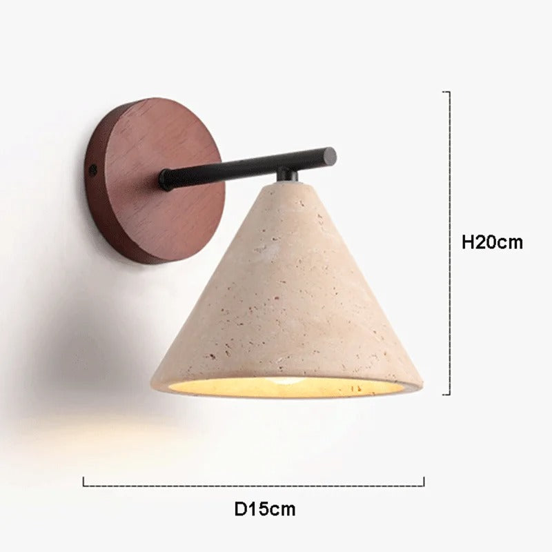 Natural Stone Wall Sconce Lamp with Warm Lighting