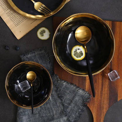 Onyx Black Ceramic Bowl