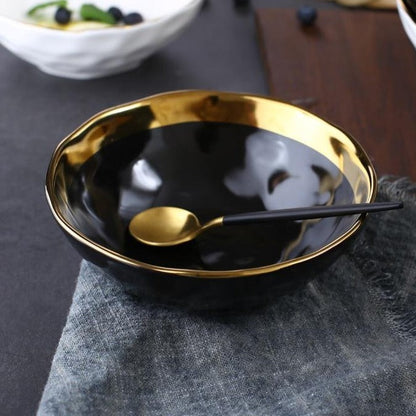 Onyx Black Ceramic Bowl