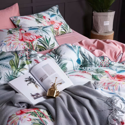 Paradise Pink Flamingo Duvet Cover Set