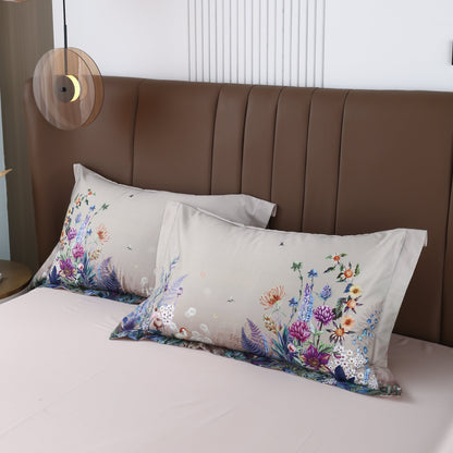 Purple Flowers Lavender Floral Duvet Cover Set