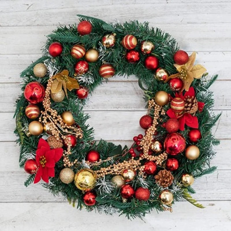 Red & Gold Christmas Ball Ornament 50pcs Set