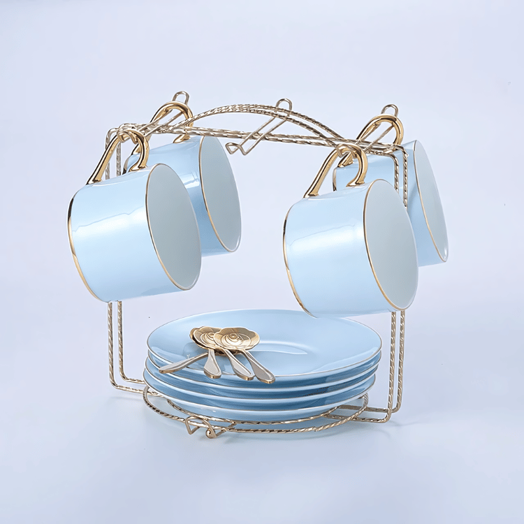 Santorini Blue Teacup Collection Set