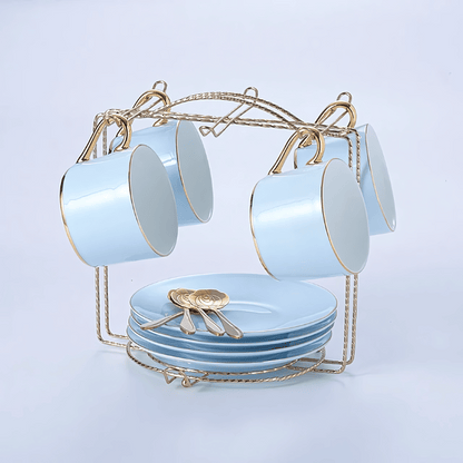 Santorini Blue Teacup Collection Set