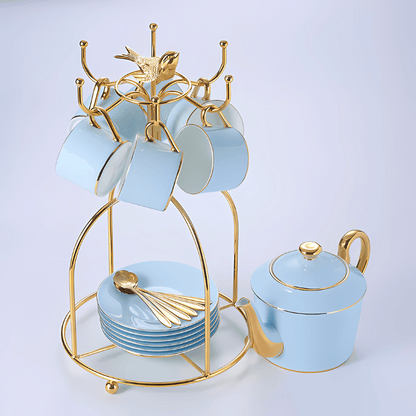 Santorini Blue Teacup Collection Set