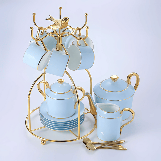 Santorini Blue Teacup Collection Set
