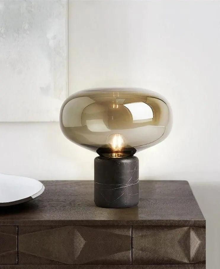 Scandinavian Table Lamp with Fabric Shade