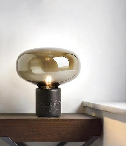 Scandinavian Table Lamp with Fabric Shade