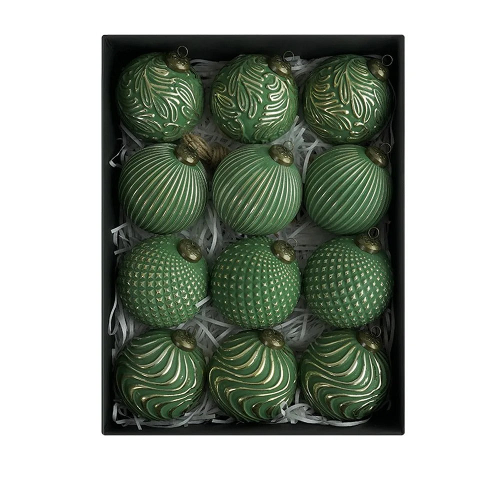 Shatterproof Christmas Ball Ornaments - 12 Piece Set