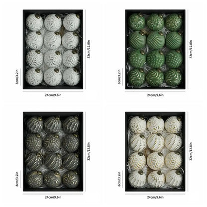 Shatterproof Christmas Ball Ornaments - 12 Piece Set