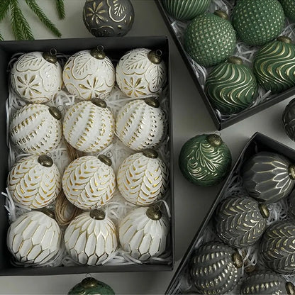 Shatterproof Christmas Ball Ornaments - 12 Piece Set