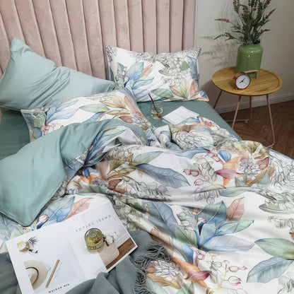 Silent Morning Botanical Duvet Cover Set