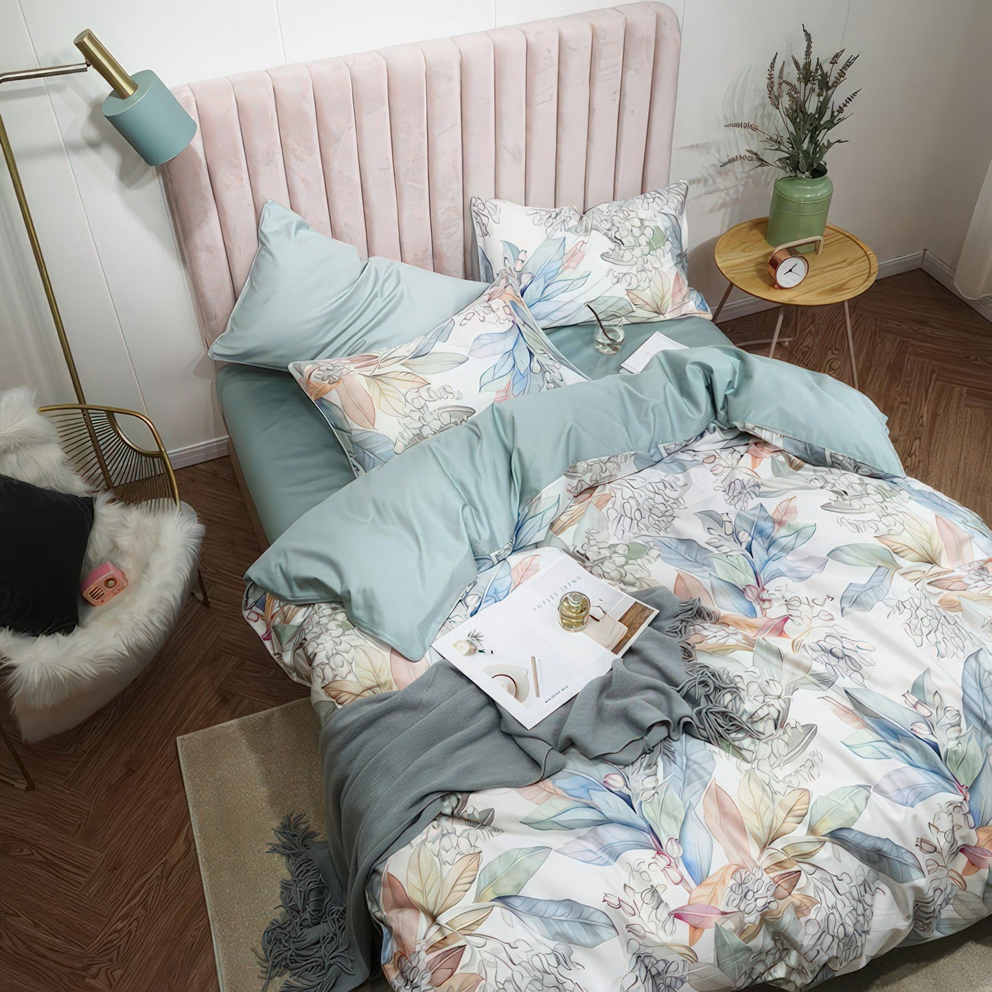 Silent Morning Botanical Duvet Cover Set