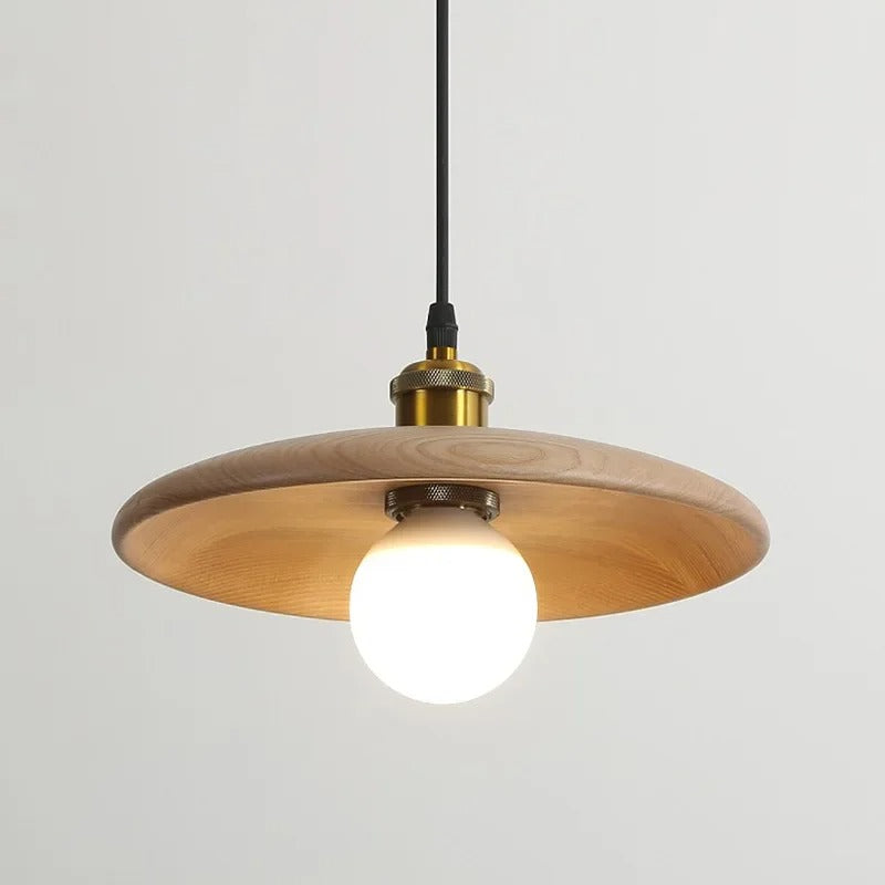 Solid Bamboo Wood Pendant Light
