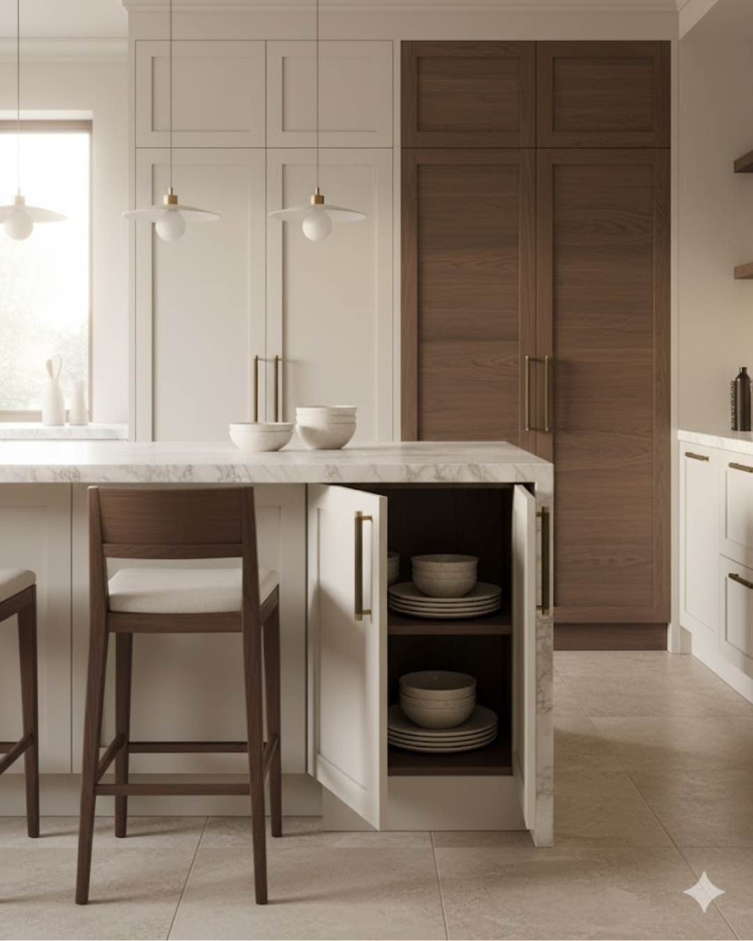 Solid Brass Cabinet Handles with Knurled Texture for Kitchen Cabinets & Drawers - Long