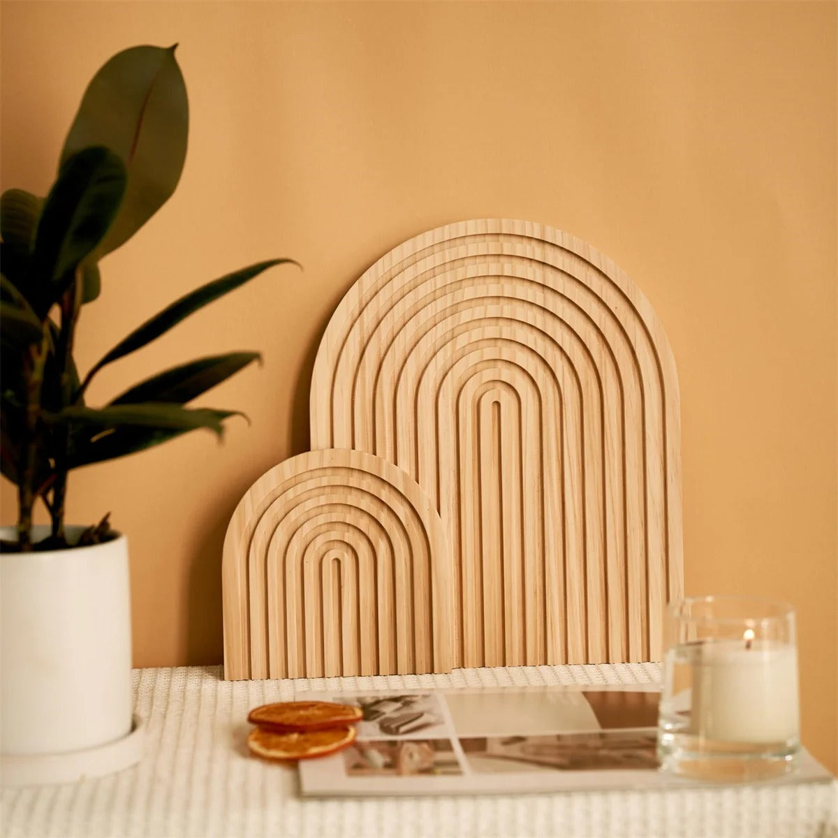 Wave Arch Wooden Cutting Board